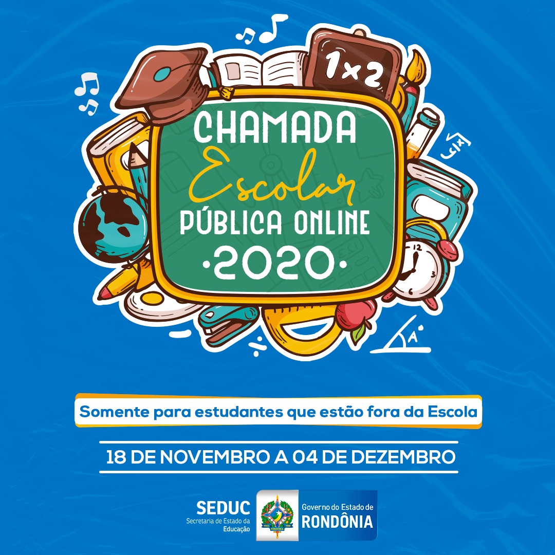 Chamada Escolar Pública Online da rede estadual vai iniciar nesta quarta-feira, 18 - News Rondônia
