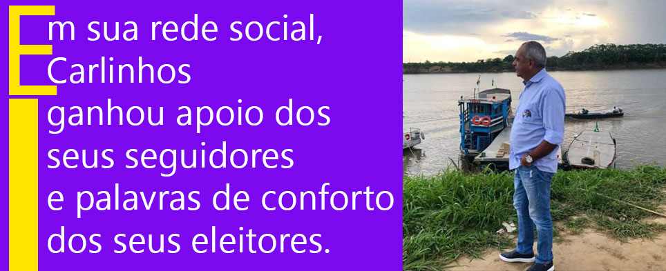 EM MENSAGEM EMOCIONANTE, CARLINHOS CAMURÇA AGRADECE A POPULAÇÃO DE RONDÔNIA PELOS VOTOS - News Rondônia