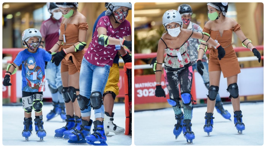 Crianças da Vila Princesa ganham Natal divertido na pista de patinação no gelo da Lux Entretenimentos - News Rondônia