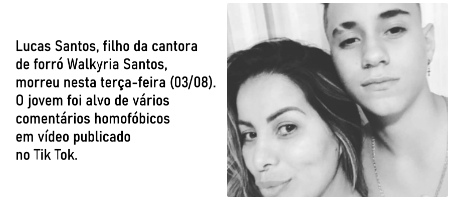 Ataques homofóbicos levam a morte de Lucas, filho da cantora Walkyria Santos - Por Anderson Nascimento - News Rondônia