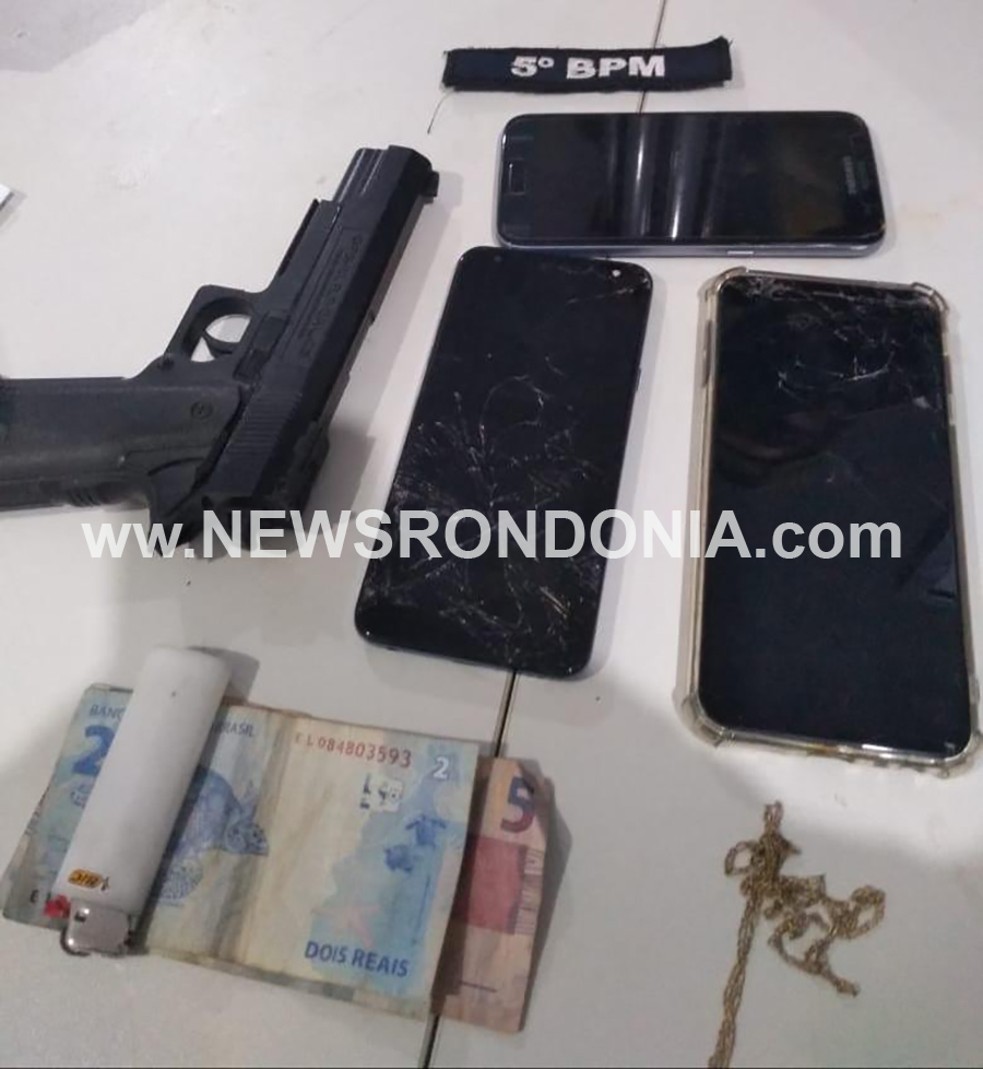 Adolescente suspeito de fazer arrastão é apreendido com pistola de brinquedo e celulares roubados - News Rondônia