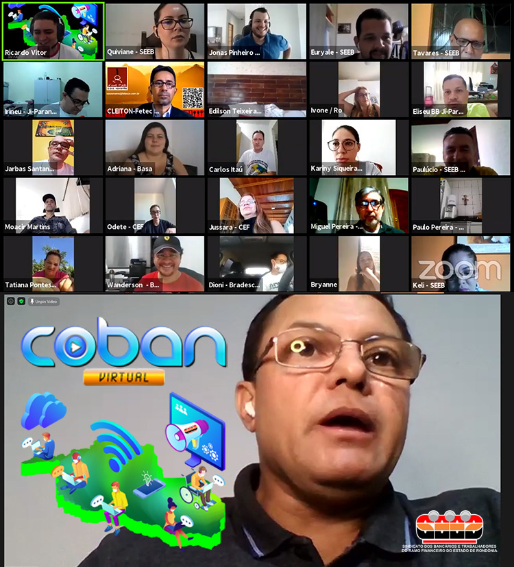 Sucesso em sua primeira versão virtual, COBAN define pauta em defesa do emprego, dos bancos públicos, melhores condições de trabalho, segurança e saúde do trabalhador - News Rondônia