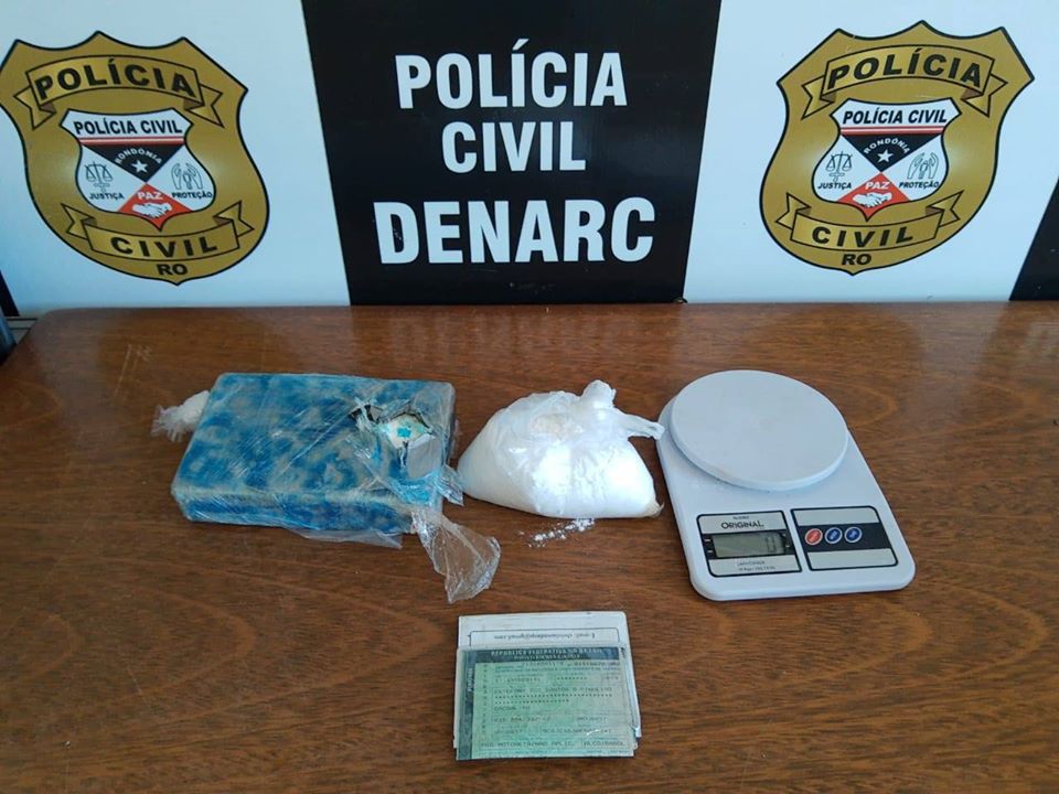Operação integrada entre PC e PM prende suspeito com 3,565kg de cocaína em Cacoal-RO - News Rondônia