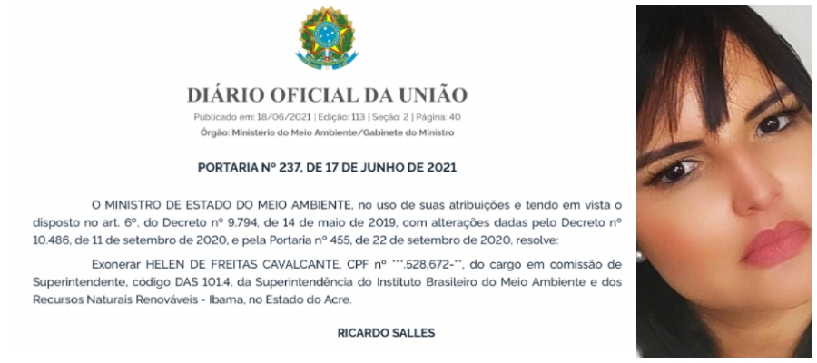Superintendente do Ibama no Acre que ensinava a recorrer de multas ambientais é exonerada - News Rondônia