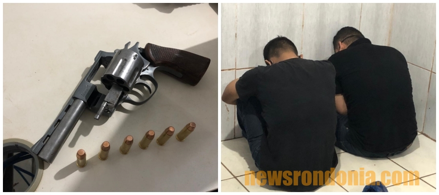Dupla é presa com revólver após tentar assaltar mulher no centro de Porto Velho - News Rondônia