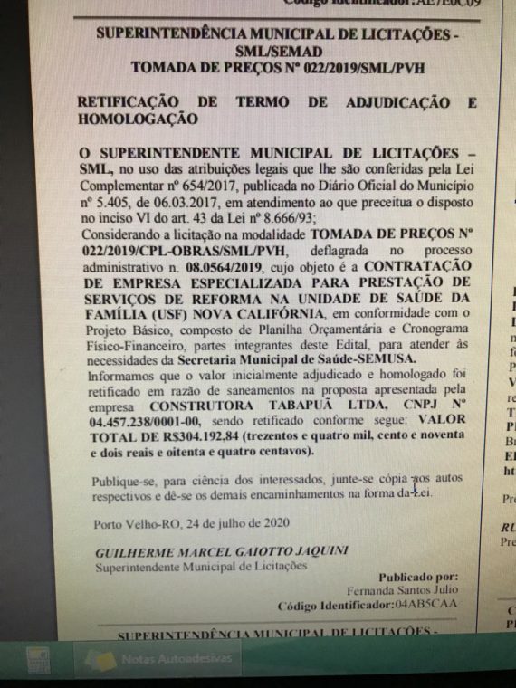 NOVA CALIFÓRNIA  Atendendo indicação do vereador Márcio Pacele Unidade de Saúde do distrito será totalmente reformada - News Rondônia