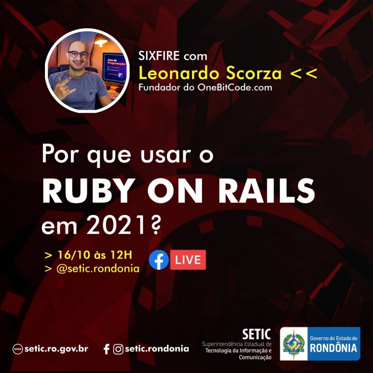 DESENVOLVIMENTO - Linguagem de Programação é tema da próxima palestra on-line da Setic, nesta sexta-feira, 16 - News Rondônia
