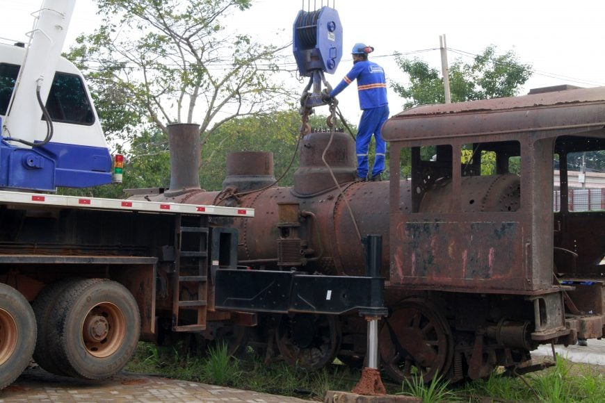 Locomotiva 6 vira atração no Memorial Rondon em uma viagem no passado glorioso da Estrada de Ferro Madeira-Mamoré - News Rondônia