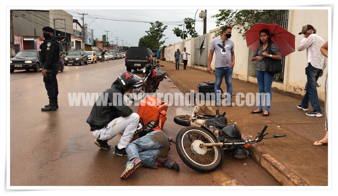 Motoboy fica com fratura exposta após bater de frente com caminhonete na zona sul - News Rondônia