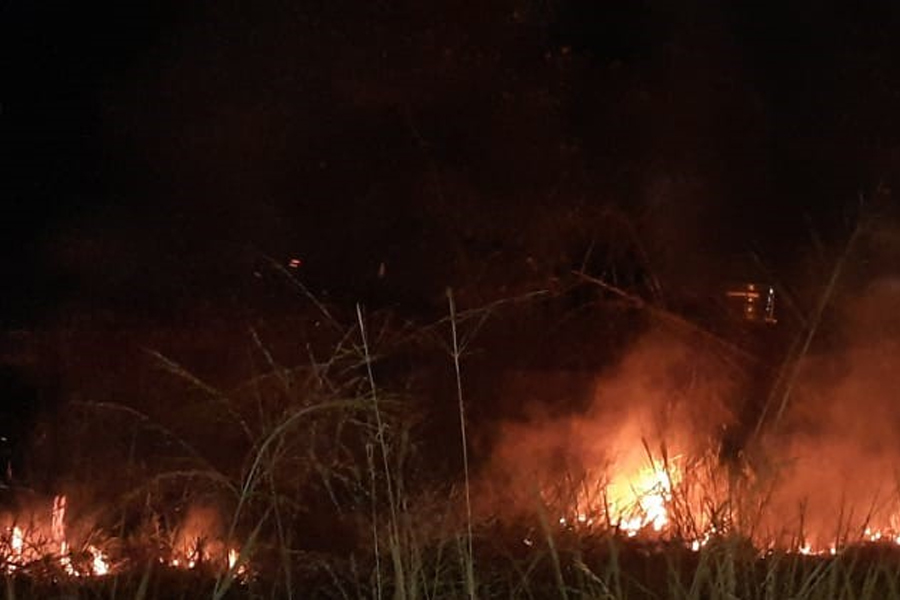 Bombeiros controlam incêndio em terrenos baldios em Candeias do Jamari - News Rondônia