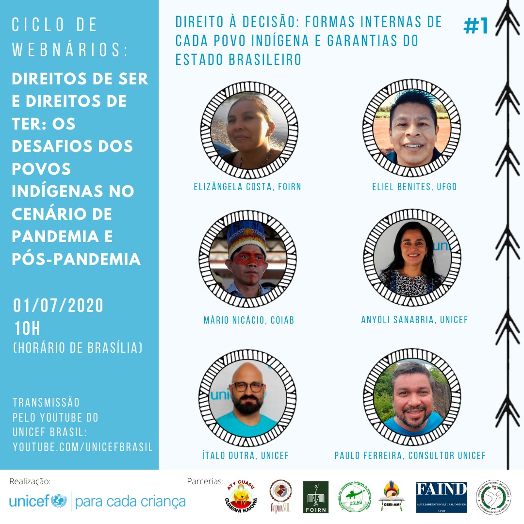 Direitos de ser e direitos de ter: UNICEF promove uma série de encontros virtuais sobre os desafios dos povos indígenas - News Rondônia