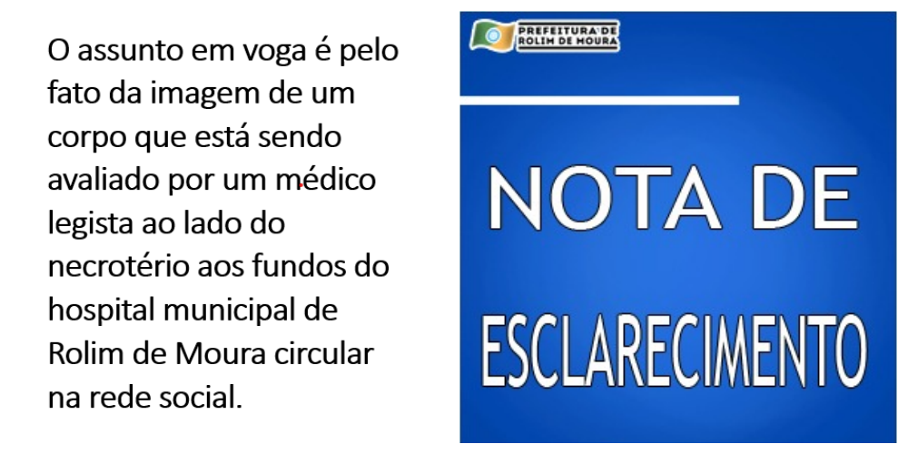 Nota de Esclarecimento da prefeitura de Rolim de Moura - News Rondônia