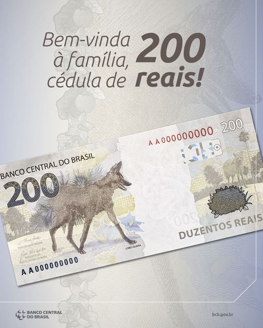 Cédula de R$ 200 eleva a atenção para a preservação do lobo-guará - News Rondônia
