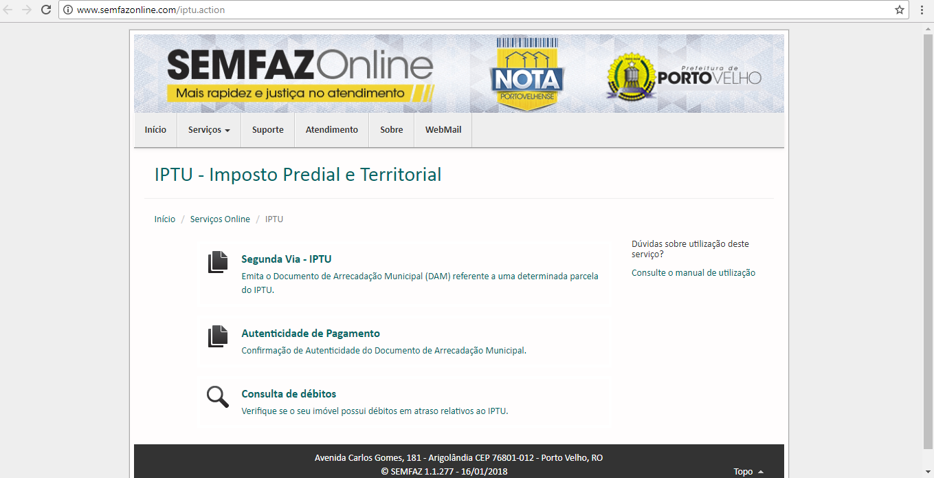 IPTU E TRSD - Prefeitura informa que serviços podem ser feitos de forma virtual - News Rondônia