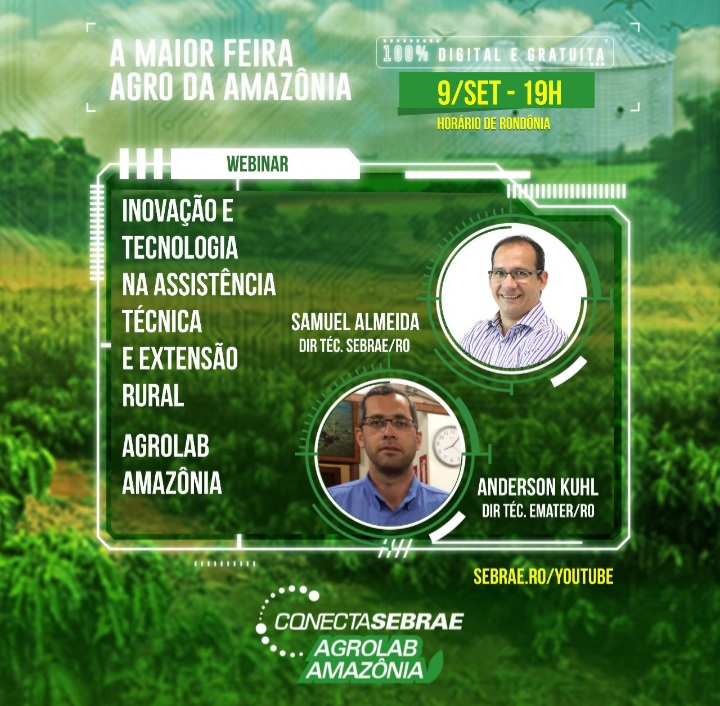 Debate virtual nesta quarta-feira, 9, aborda inovação e tecnologia na assistência técnica e extensão rural - News Rondônia