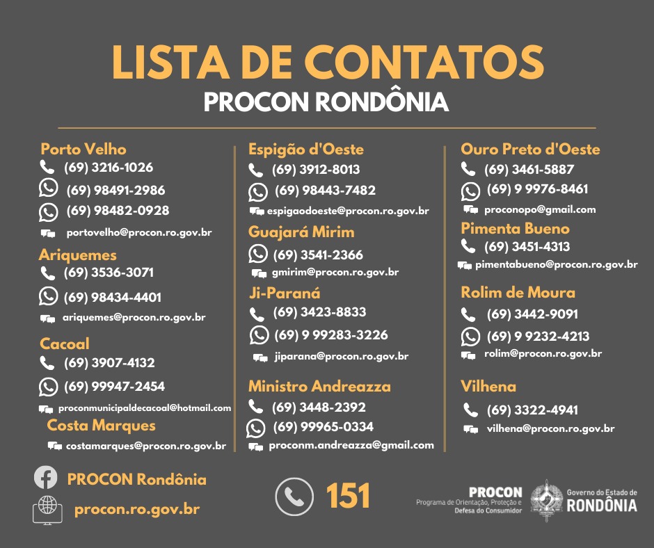 Procon Rondônia retoma atendimento presencial; interessados devem utilizar canais de comunicação para agendamento - News Rondônia