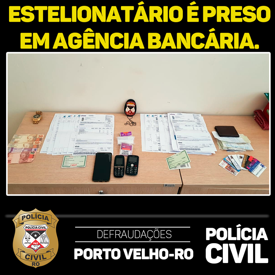 NO FLAGRA: Núcleo de Combate às Defraudações prende estelionatário em flagrante delito - News Rondônia