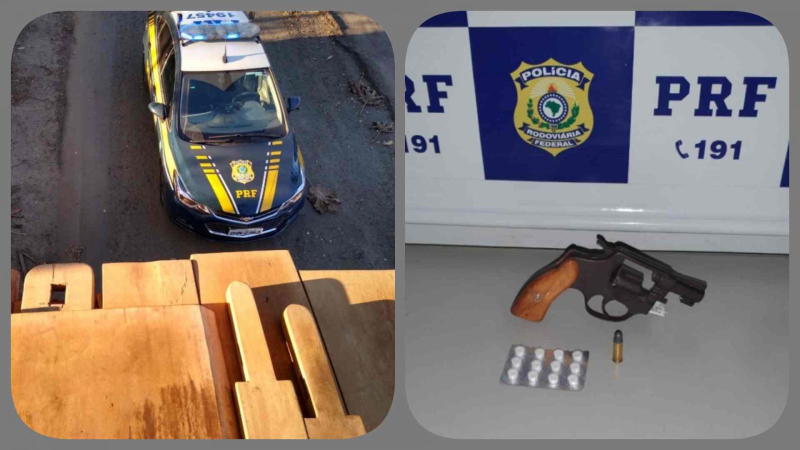 Porte de arma de fogo, porte de drogas e transporte ilegal de madeira são flagrados pela PRF em Ji-Paraná - News Rondônia