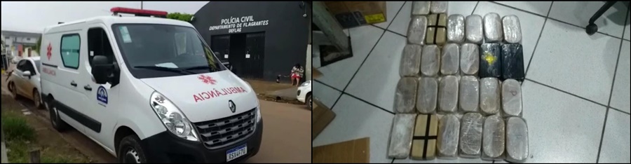 URGENTE: Motorista da prefeitura de Nova Mamoré e passageiro são presos com 62kg de cocaína em ambulância do município em Porto Velho - News Rondônia
