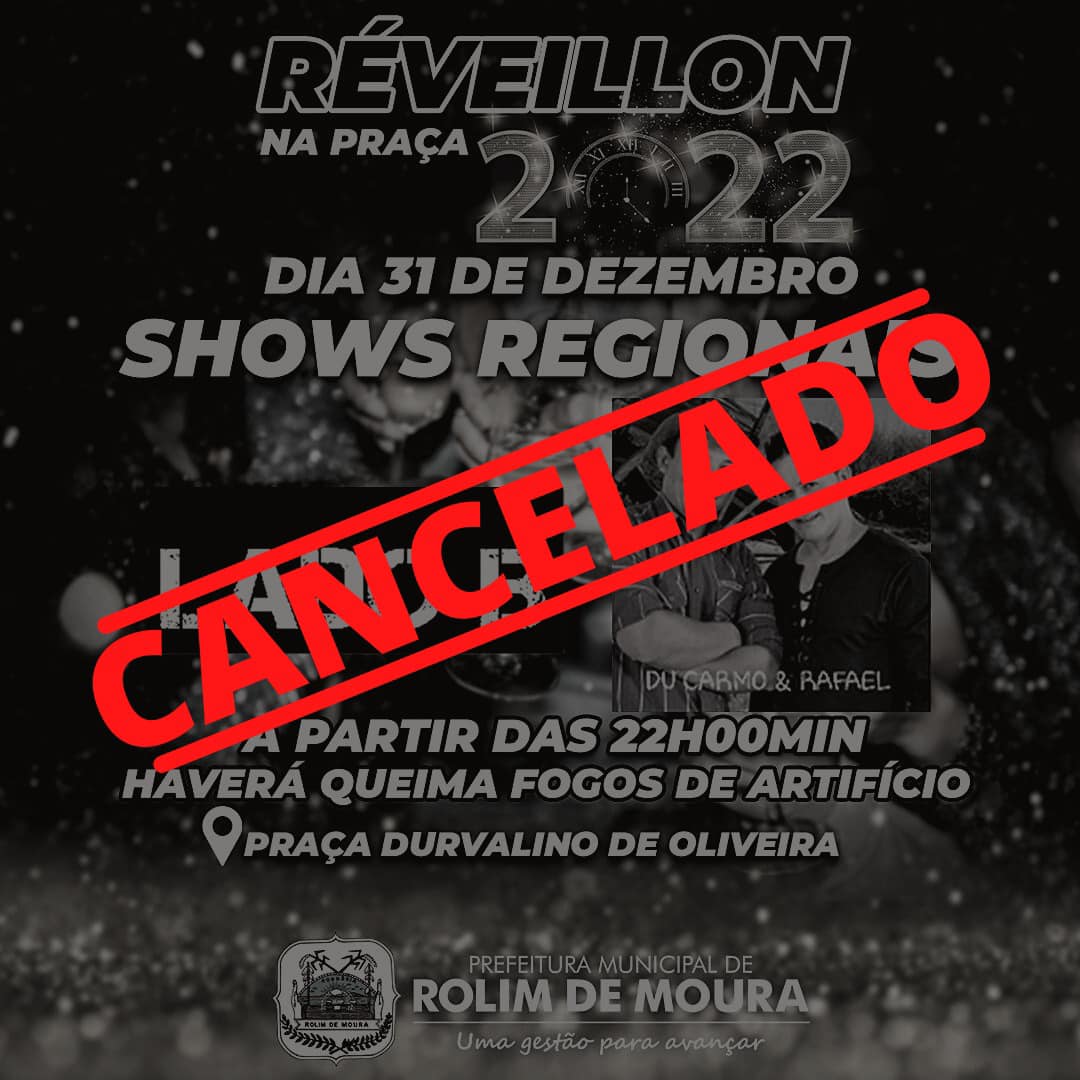 Prefeitura de Rolim de Moura cancela festa de réveillon na praça - News Rondônia