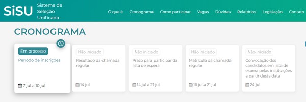 Período de inscrições para o Sisu do 2º semestre de 2020 encerra nesta sexta - News Rondônia