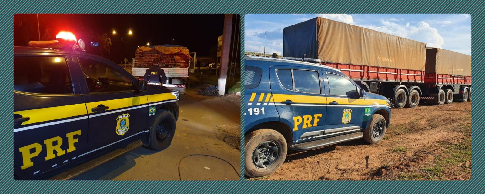 Receptação de dois veículos de carga e quase 100 metros cúbicos de madeira foram apreendidos pela PRF - News Rondônia