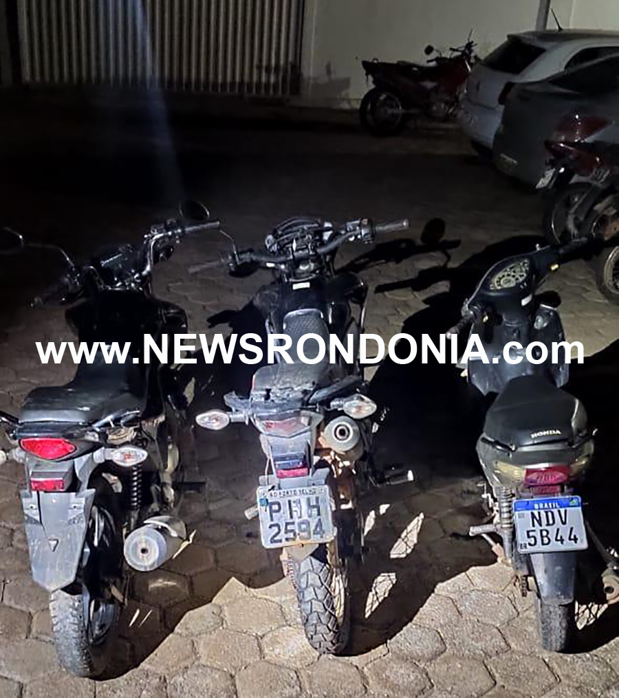 PM recupera 3 Motocicletas que seriam transportadas para a Bolívia e prende suspeitos - News Rondônia
