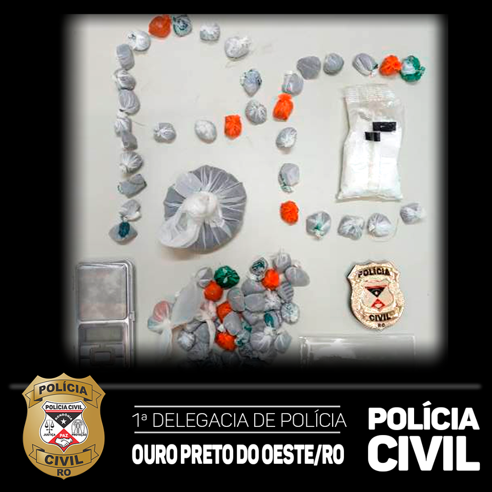 Policia Civil de Ouro Preto prende casal que comandava boca de fumo - News Rondônia