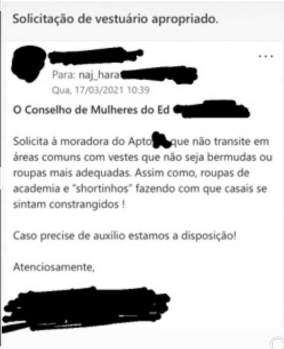Mulher diz que vizinhas mandaram mensagem pedindo que ela deixe de usar 'shortinhos' no condomínio - News Rondônia
