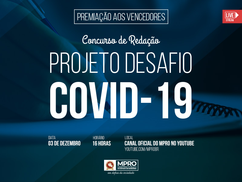 MP divulga resultado final do concurso de redação sobre a Covid-19 para estudantes da rede pública dos municípios Nova Brasilândia e Novo Horizonte no dia 3 de dezembro - News Rondônia