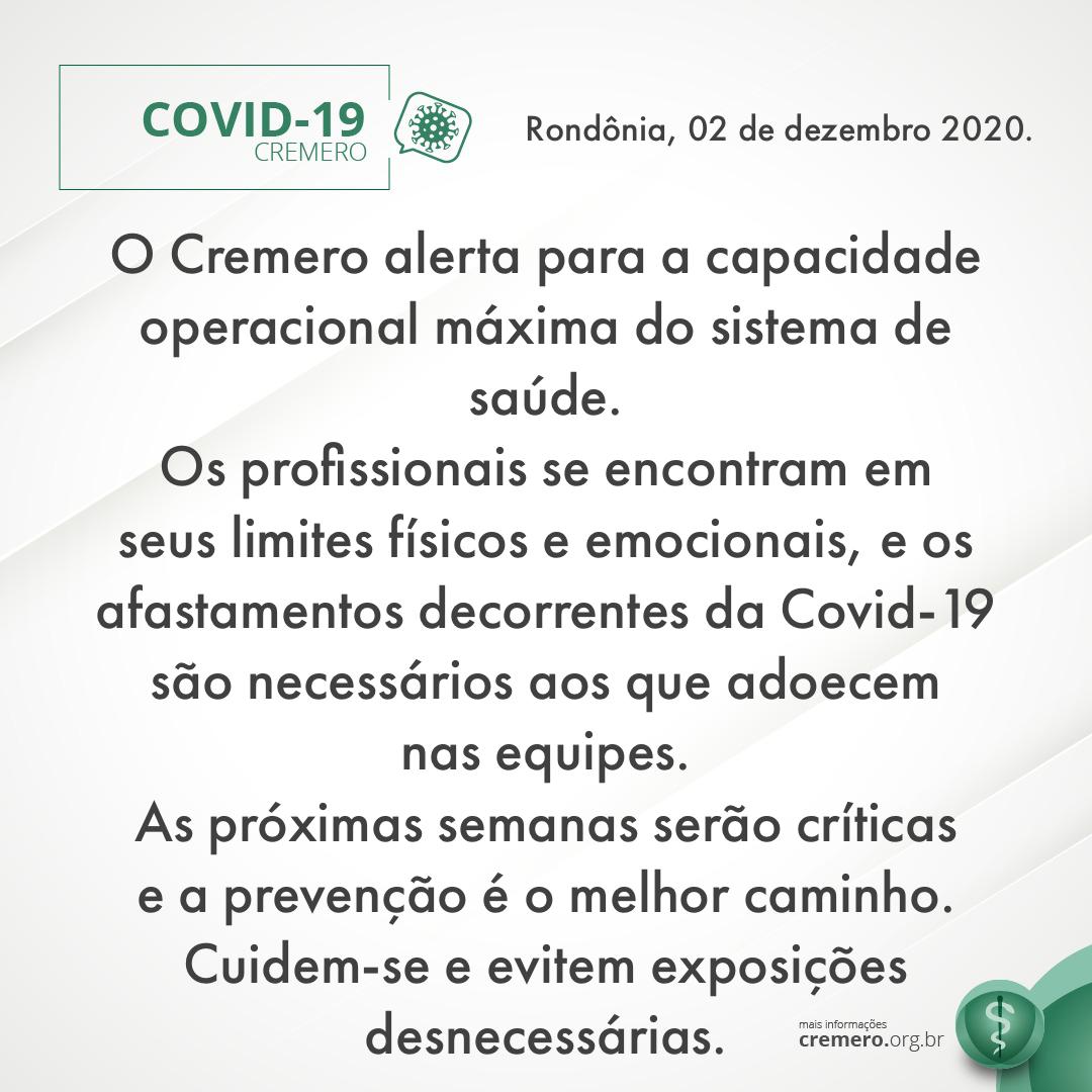 ALERTA CREMERO: Covid 19 - News Rondônia
