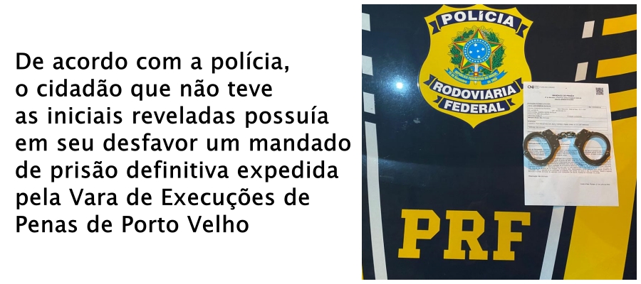 Ao cair nas garras da PRF no Piauí, motorista é preso com mandado em aberto pela Justiça de Rondônia - News Rondônia