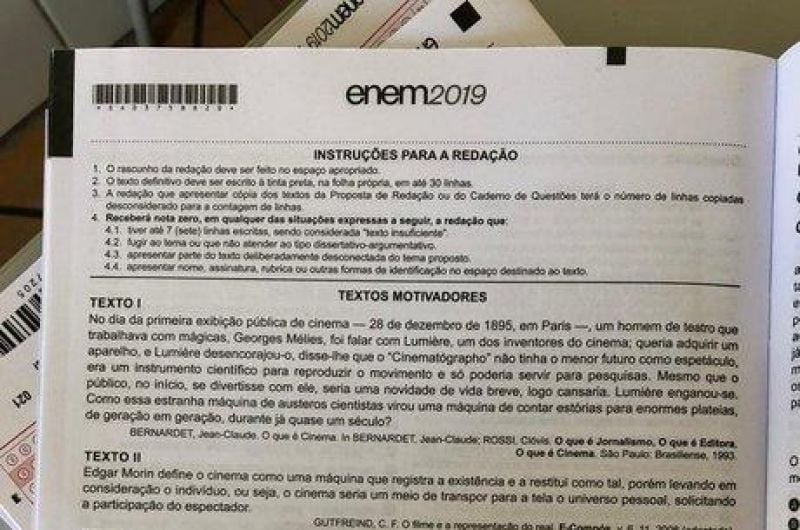 ENEM: IMAGEM DE PROVA QUE CIRCULA EM REDES SOCIAIS É REAL, DIZ INEP - News Rondônia