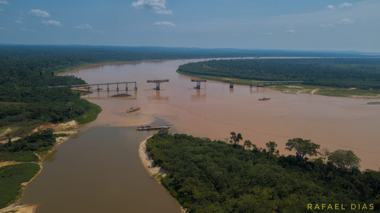 COM 85%, OBRA DA PONTE SOBRE O RIO MADEIRA TEM PREVISÃO DE ENTREGA PARA AGOSTO DE 2019 - News Rondônia