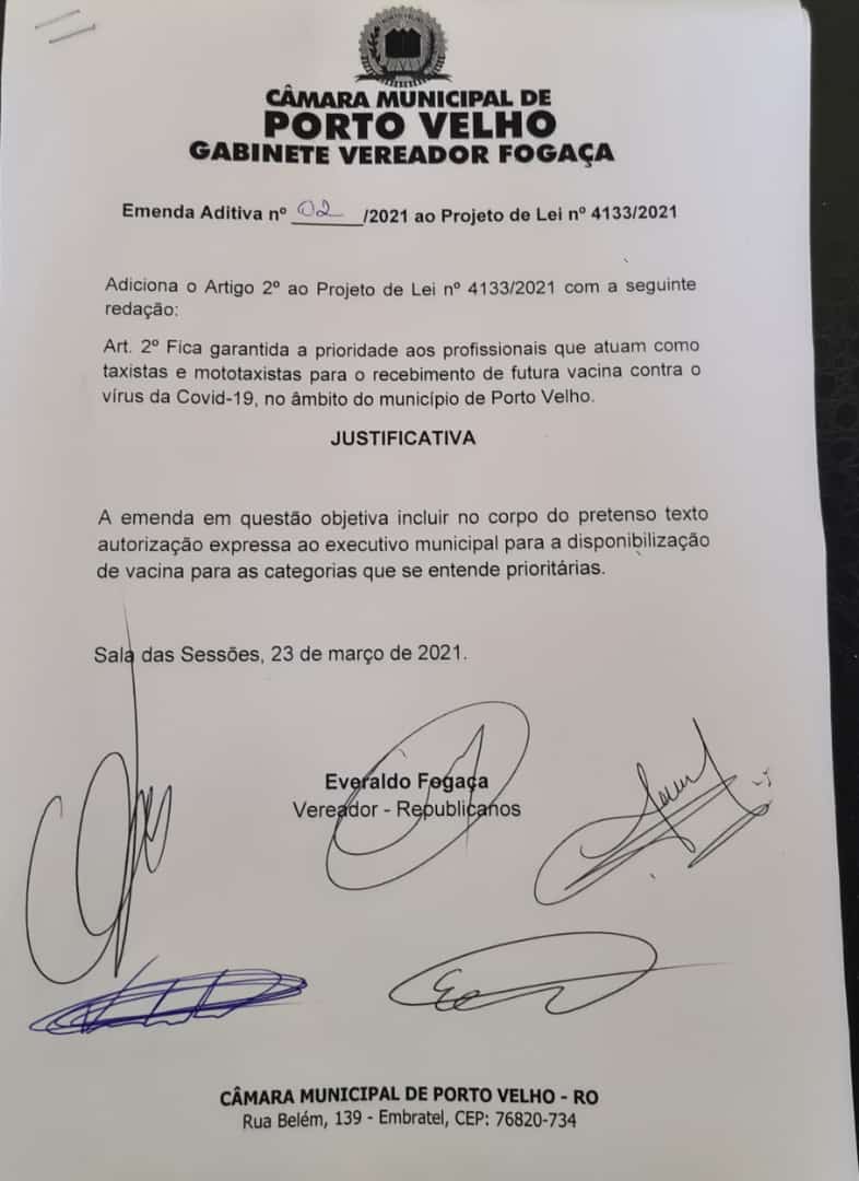 Taxistas e mototaxistas terão prioridade na vacinação contra a covid-19 - News Rondônia