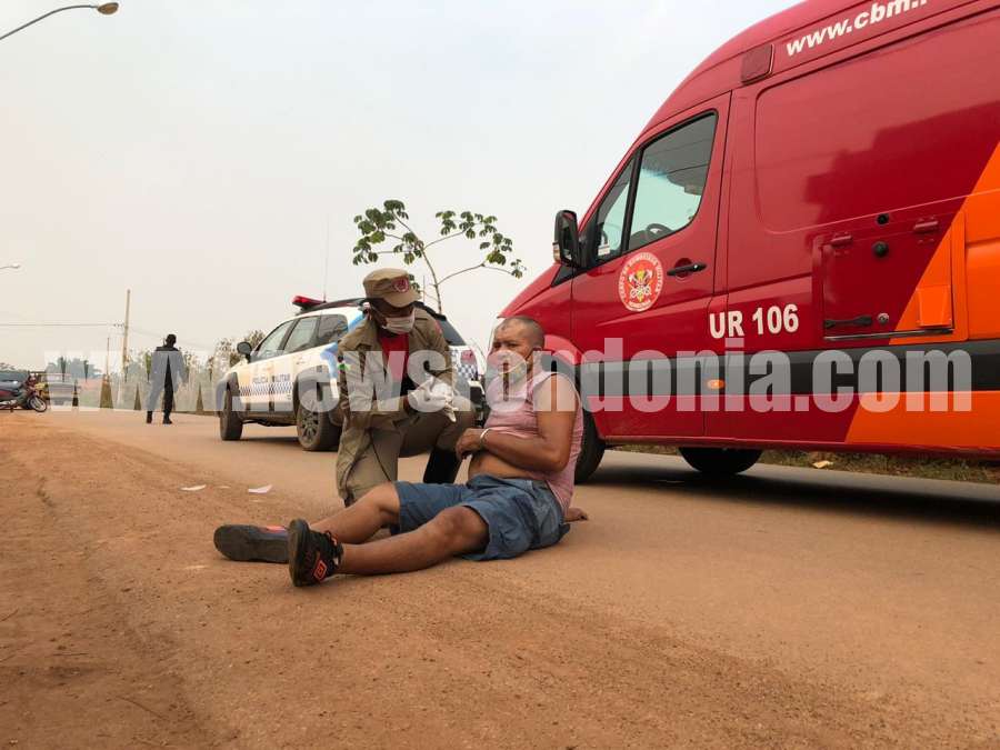 Adolescente em moto atropela idoso na entrada do residencial Cristal da Calama em Porto Velho - News Rondônia