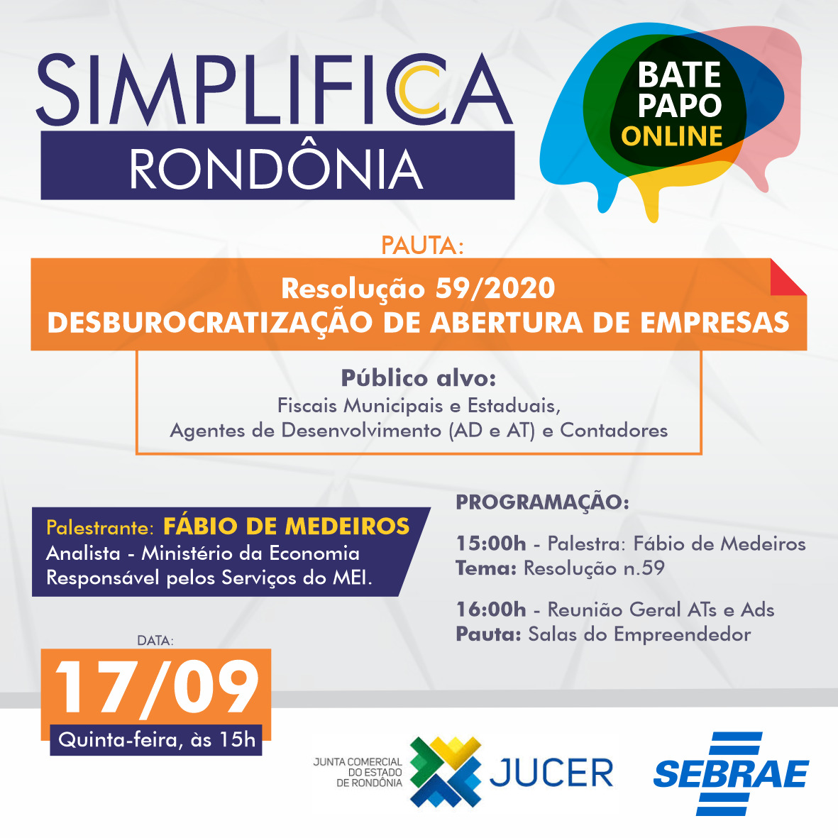 Desburocratização na formalização de empresas será tema de webinar do Sebrae - News Rondônia