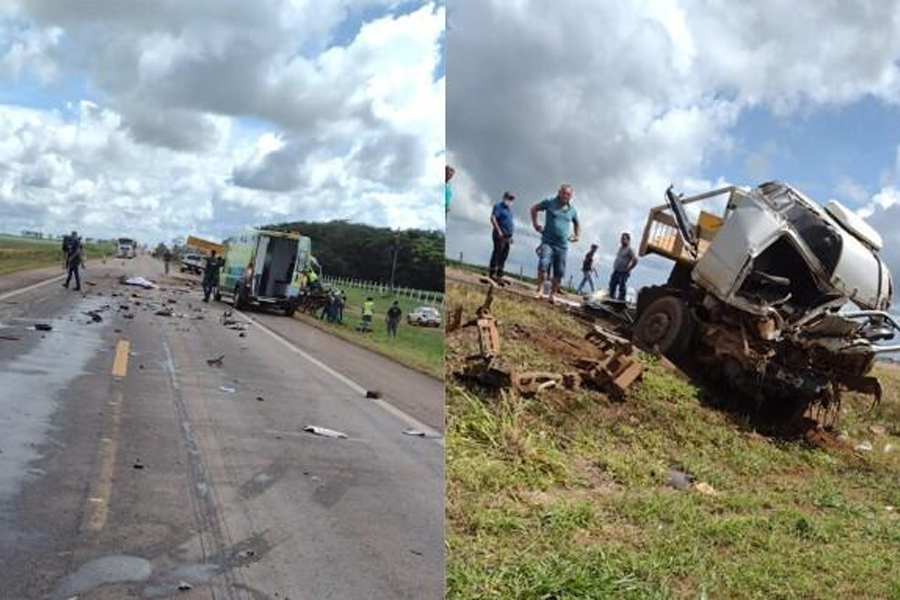 TRAGÉDIA: Caminhão bate em carreta, homem é arremessado e morre na hora - News Rondônia
