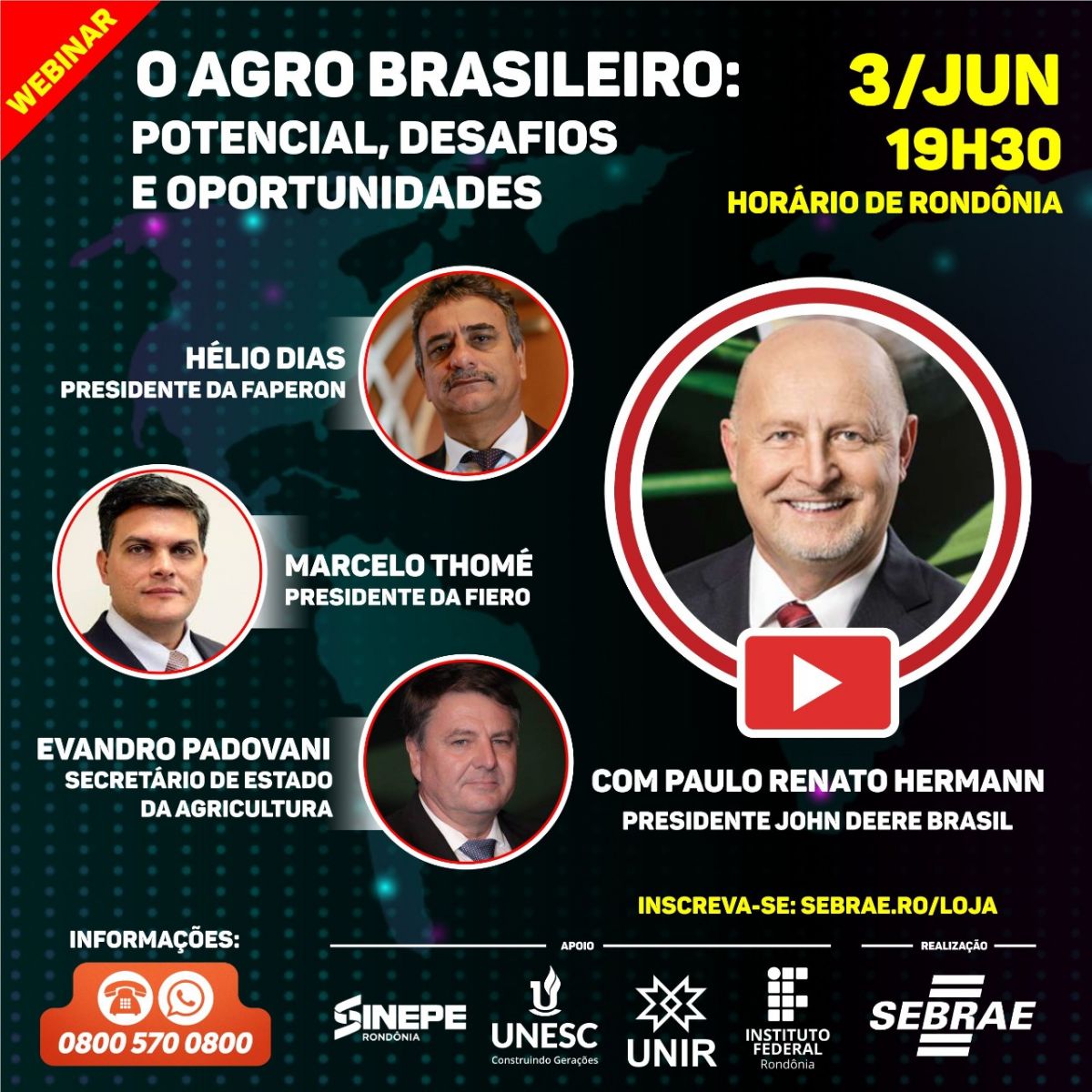 SEBRAE-RO: NESTA QUARTA-FEIRA WEBINAR INÉDITO COM PAULO RENATO HERRMANN - News Rondônia