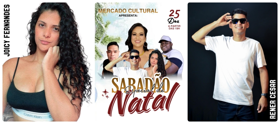 SHOWS DE NATAL - Rener Cesar, Joicy Fernandes, Patrícia Morais e a banda Estação do Forró neste sábado no Mercado Cultural - News Rondônia