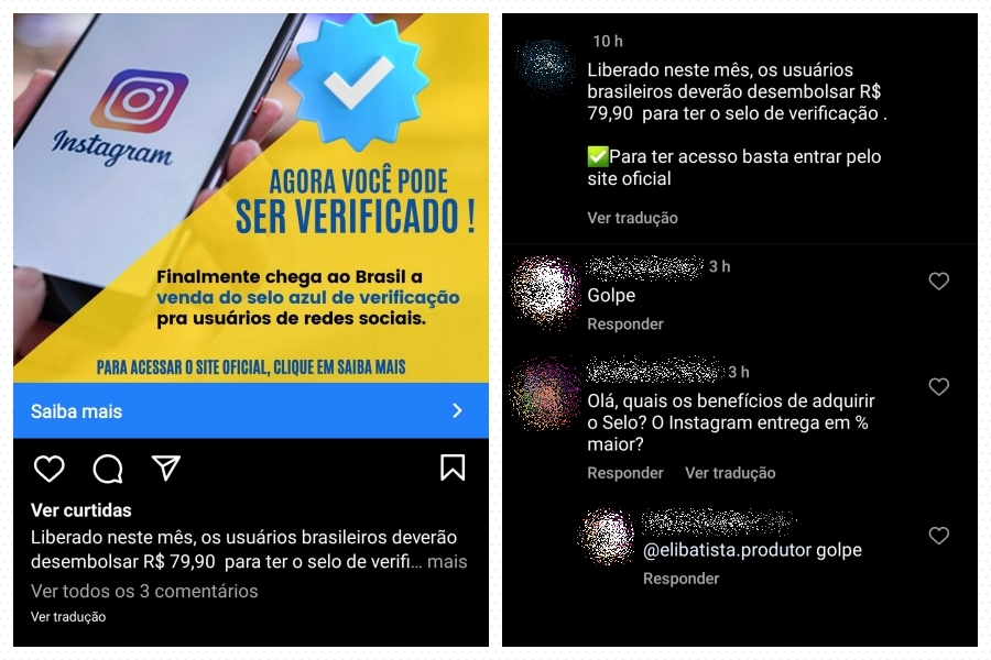 Golpe do selo de verificação do Instagram: perfis falsos prometem serviço por R$ 79,90 - News Rondônia