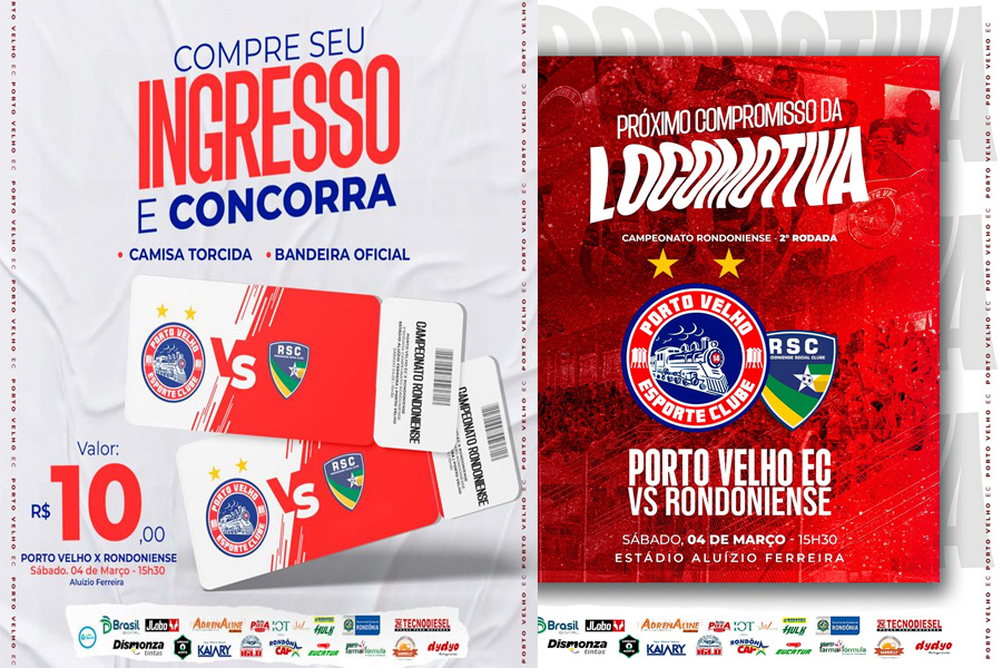 Porto Velho Esporte Clube estará sorteando uma camisa do clube para quem comprar ingresso para o clássico de sábado (04) - News Rondônia