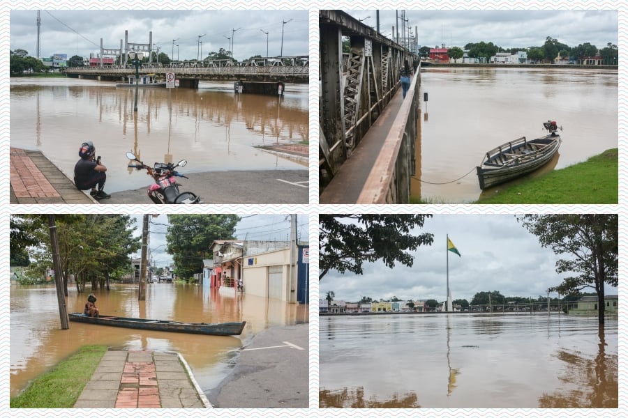 É caótica a situação em Rio Branco por conta das chuvas; cenário agravou com o transbordamento do Rio Acre - News Rondônia