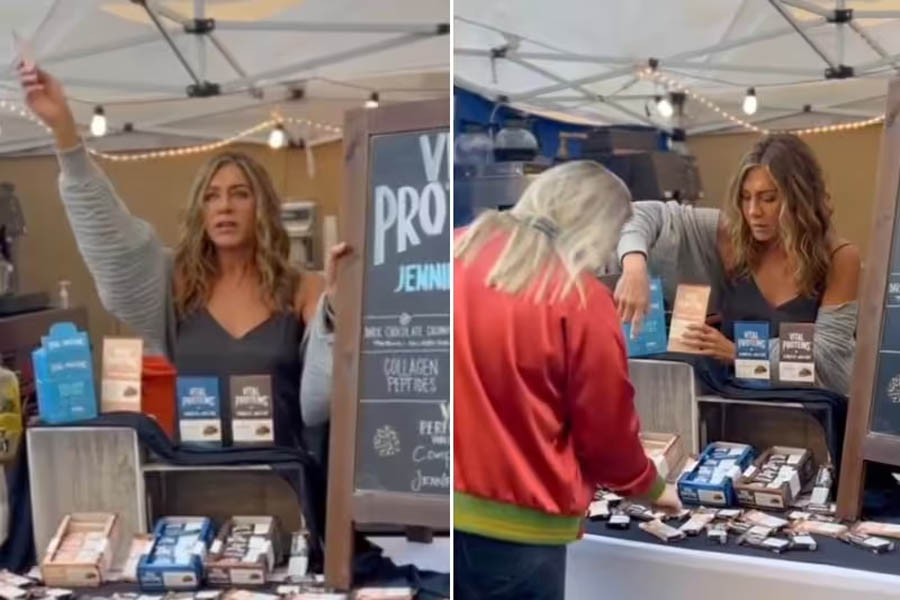 Jennifer Aniston vende produtos em barraquinha e impressiona fãs com humildade - News Rondônia