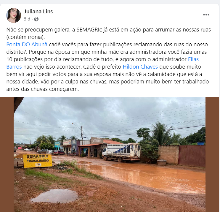 Moradores de Vista Alegre do Abunã denunciam o descaso das ruas do distrito - News Rondônia