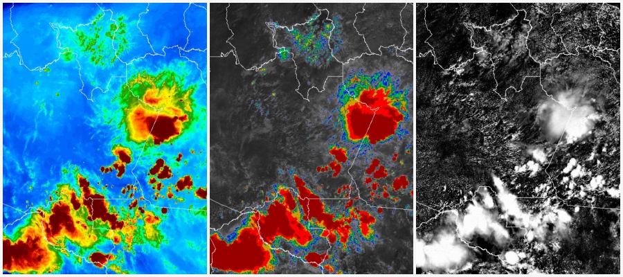 Nuvens vindas da Bolívia e Peru fecham o tempo provocando chuvas intensas em praticamente todo estado de Rondônia - News Rondônia