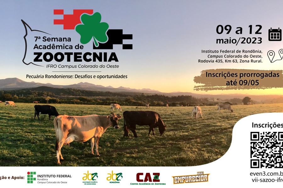IFRO Colorado do Oeste prorroga inscrições para 7ª Semana de Zootecnia - News Rondônia