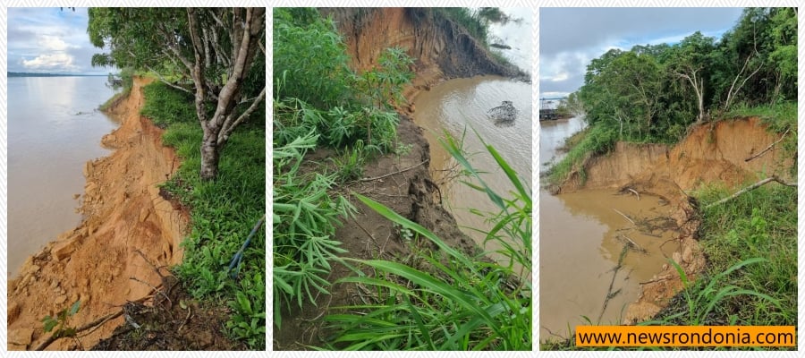 CRIME AMBIENTAL: dragas provocam assoreamento e desmoronamento de grande área no Rio Madeira e causam temor em moradores - News Rondônia