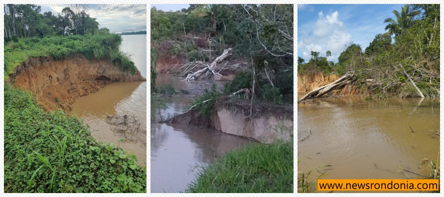 CRIME AMBIENTAL: dragas provocam assoreamento e desmoronamento de grande área no Rio Madeira e causam temor em moradores - News Rondônia