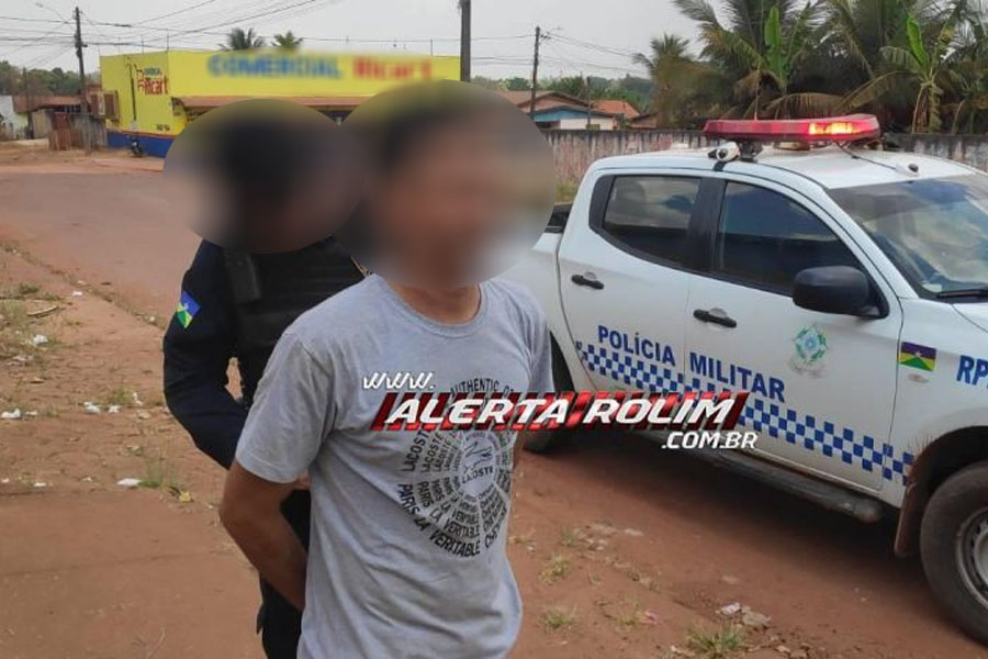 Acusado de roubo foi preso pela Polícia Militar em Rolim de Moura - News Rondônia